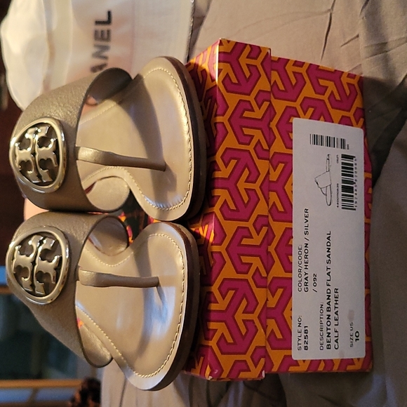 Item SOLD- TORY BURCH SANDLES-SOLD - Picture 2 of 3